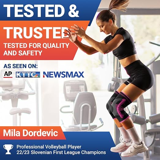 DR. BRACE ELITE Knee Brace with Side Stabilizer (2 Pack) Knee Brace | for Women & Men, Workout, Sports, Daily Knee Compression Sleeve for Maximum Knee Pain Support & Fast Recovery