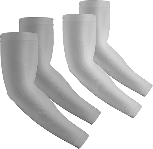 2 Pairs UV Protection Cooling Arm Sleeves Compression Sun Sleeves for Men Women Youth, Tattoo Cover Up, UPF 50