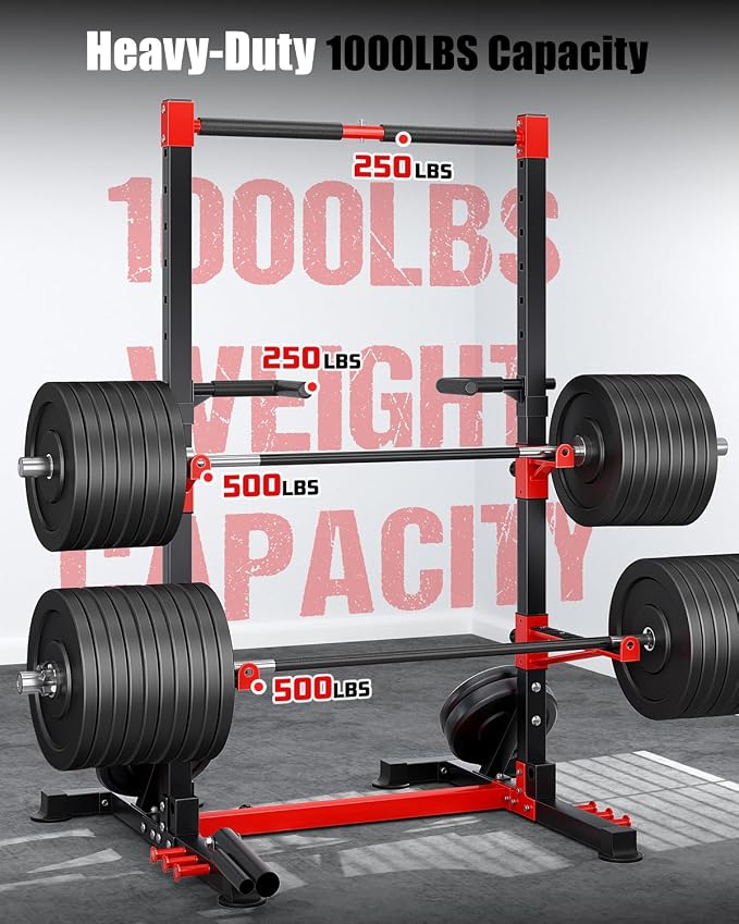 YOLEO Smith Machine & Squat Rack Combo, Multi-Functional Power Racks with Adjustable Width & Pull-Up Bar, Cable Crossover Power Cage, Independent Dual-Pulley System for Home Gym Garage Basement