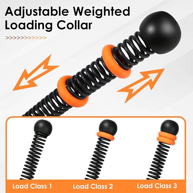 Weighted Ropeless Battle Ropes, Heavy Duty Portable and Adjustable Cordless Ropeless Battle Rope with Storage Bag for Home Gym, Low-Impact Workout, Fitness Equipment for Women & Men (Black and Orange)