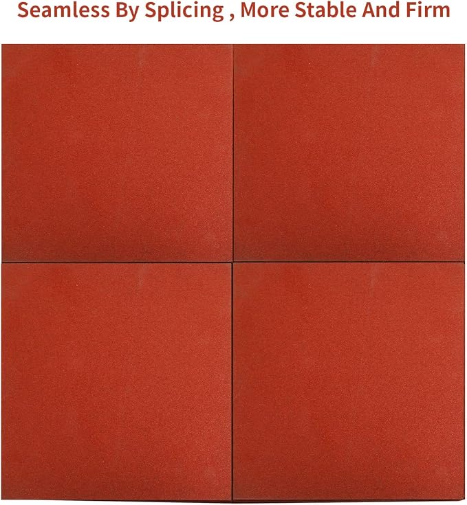 MYOYAY 4 Pack Interlocking Tiles 20"x20"x1" Heavy Duty Rubber Tile Green Non-Slip Flooring Mat for Playground Park Gym Indoor and Outdoor, Cover 11.12 Sq.FT