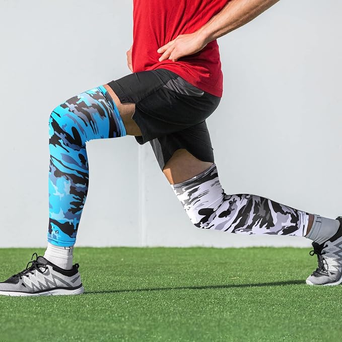 Tatuo Leg Sleeves Compression Long Knee Sleeve UV Protect for Men Women Sport Basketball Football