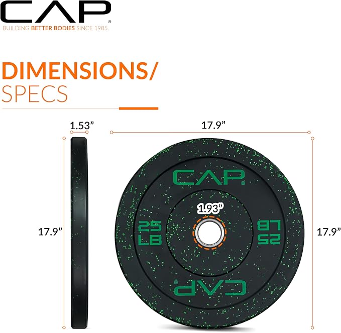 CAP Barbell Rubber Olympic Bumper Plate | Multiple Options/Colors