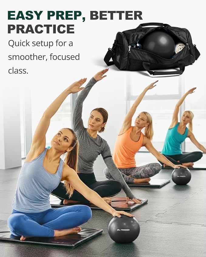 Trideer 9-Inch Pilates Ball, Small Exercise Ball Pilates Equipments for Yoga, Physical Therapy, Pregnancy, Postpartum, Core Training, Balance, Stability and Stretching