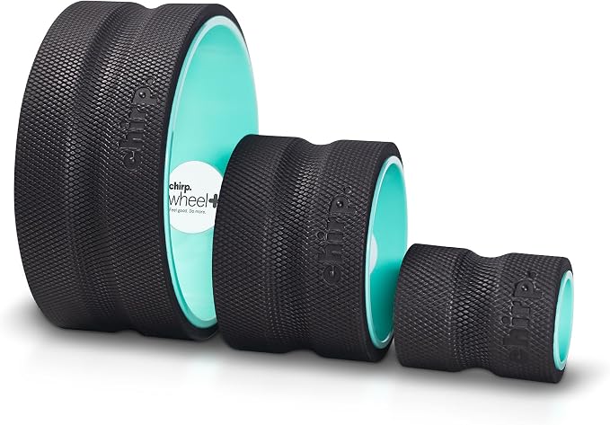Chirp Wheel+ Foam Roller 3-Pack, Back & Neck Pain Relief, Mint | Back Roller Wheel Set, Foam Roller for Back Pain, Spine Decompression, 4/6/10 in, Neck and Muscle Recovery