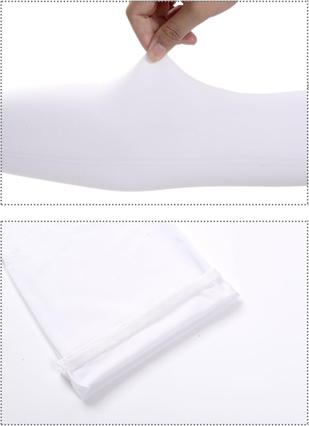 Mudder 8 Pairs UV Sun Protection Cooling Arm Sleeves for Men Women Youth Silk Compression Arm Cover Breathable Outdoors Sport