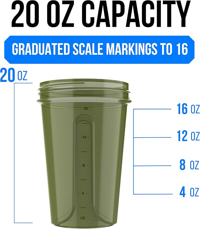 VELOMIX 2 Pack 20oz Protein Shaker Bottle for Protein Mixes, Green/Blue | 2x Wire Whisk, Leak Proof Shaker Cups for Protein Shakes, Stackable, Dishwasher safe, BPA free, Pre Workout and Fitness ready