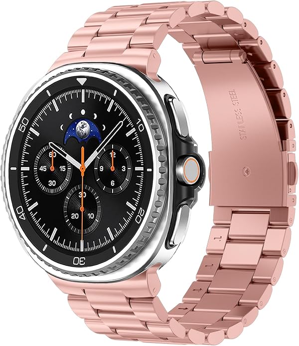 Metal Band for Samsung Galaxy Watch 9 8 40mm 44mm/Classic 46mm Men Women | Stainless Steel, No Gap Strap, Link Bracelet for Samsung Galaxy Watch 8 9 44 40mm/8 Classic 46mm, Business to Casual