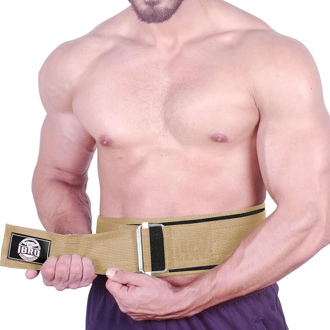 IBRO Quick Locking Premium Weight Lifting Belt - Back Support for Powerlifting, Cross Training & Gym Bodybuilding - 4 Inch Nylon Men and Women with Metal Buckle for Core Stability