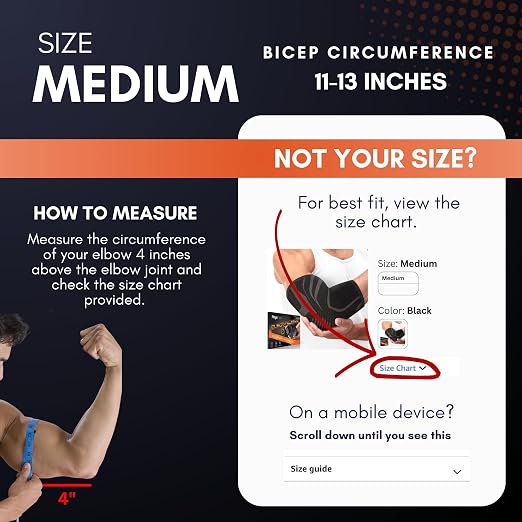 PhysFlex Elbow Brace 2 Pack for Tennis & Golfer's Elbow Pain Relief - Elbow Compression Sleeve for Weightlifting, Workout, Fitness, Arthritis, Bursitis - Tendonitis Elbow Brace for Men & Women