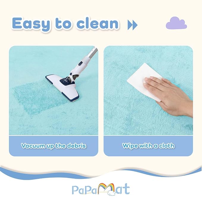 1.3" Thick Baby Play Mat for Floor,28x72 Bedside Rugs, Non-Slip | Ultra Soft Playmat for Baby,Tummy Time Foam Mats,Cushioned for Infant,Kids and Toddler Crawling,Easy Care