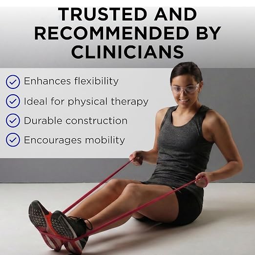 THERABAND Resistance Band, Exercise Workout, Physical Therapy, Red, 6 Ft | THERABAND elastic resistance band for exercise, strength training, physical therapy and at-home workouts