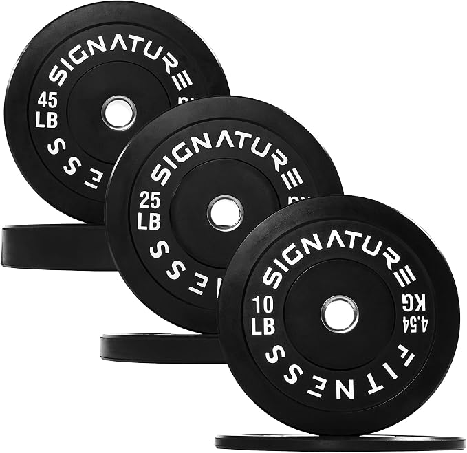 Fitvids 2-Inch Olympic Rubber Weight Plates Sets, Bumper Plates Set for Strength Training, 50-370 Lbs Multiple Options
