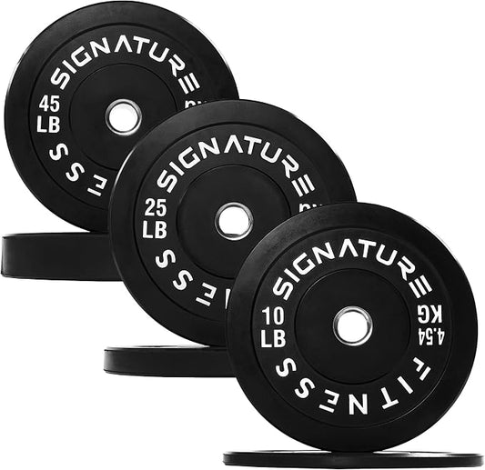 Fitvids 2-Inch Olympic Rubber Weight Plates Sets, Bumper Plates Set for Strength Training, 50-370 Lbs Multiple Options