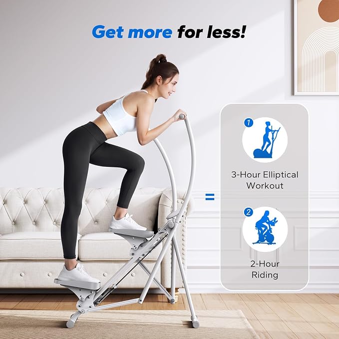 MERACH Stair Stepper with Adjustable Resistance, Foldable Stair Climber | Multi-Level Resistance, 3 Adjustable Angles, Stable Triangle Design, 300 lbs Capacity, Foldable Stair Climber, LCD Monitor