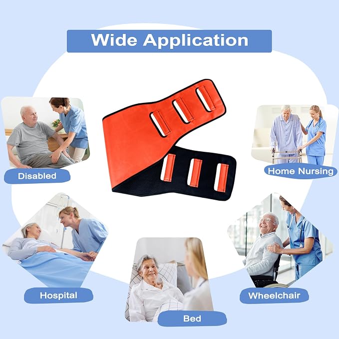 Transfer Belt Transfer Sling Padded Gait Belts with Seniors Patient Lift | Heavy Duty Gait Belt,Mobility Standing and Lifting Aid for Disabled,Elderly,Injured-Safely Move from Bed and Wheelchair