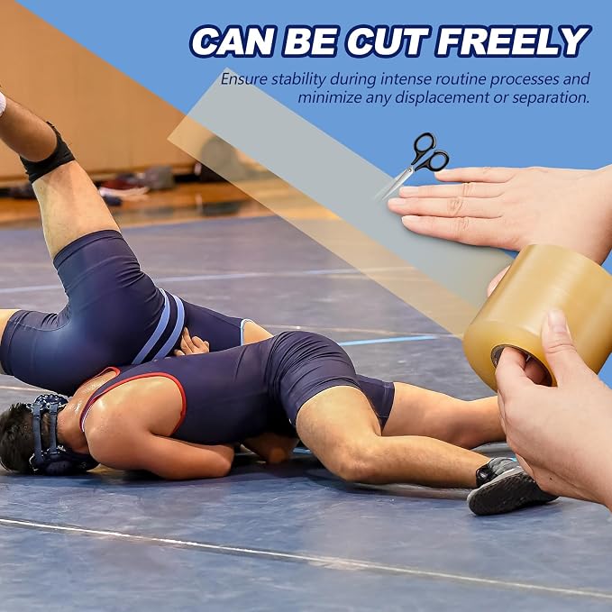 Pangda Wrestling Mat Tape 3 or 4 Inch Heavy Duty 7 Mil PVC Carpet Tape for Wrestling Grappling Exercise Mats Seaming Cover Gym Floor Carpet Seam