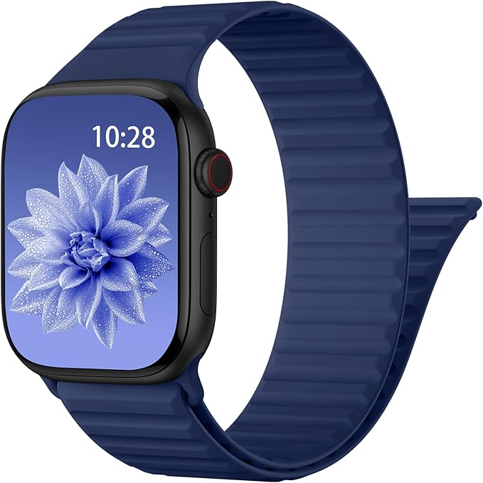 Patented Magnetic Silicone Sport Band for Apple Watch Bands for Women Men | Soft Silicone Solo Loop 40mm 38mm 41mm 44mm 45mm 42mm 49mm, Sport Strap for iWatch Series 11 10 9 8 7 6 5 4 3 2 1 SE Ultra