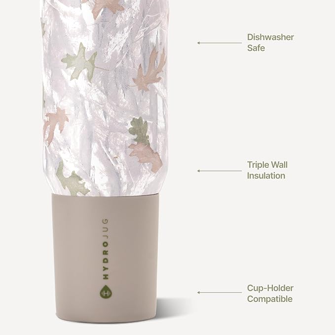 HydroJug Sport 20 oz Insulated Stainless Steel Water Bottle, Camo