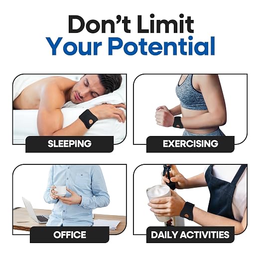 Wrist Wrap Compression Wrist Brace For TFCC Tears | Carpal Tunnel Pain & Tendonitis Relief | Padded Hole For Ulnar | Wrist Support For Working Out | Wrist Wraps for Men Women | Fits Both Wrists (MED)