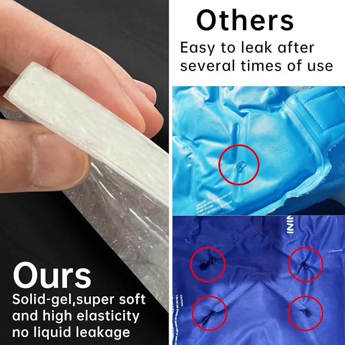 Extended Leg Knee Ice Pack Wrap Sleeve for Knees Injuries Reusable 2 Pack | Gel Freeze Knees Brace for Swelling, Replacement Surgery, Cold Compress Therapy for Arthritis, Meniscus Tear and ACL Gift
