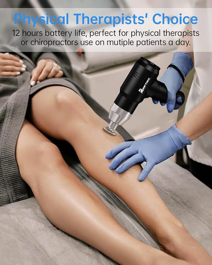 Deep Tissue Massage Gun for Athlete with Metal Head,Relieve Sore Muscle-R20 | 12 Hrs Battery Life,90W High-Powered Brushless Motor, 60lbs Stall Force,Muscle Pain Relief,for Professional Therapist Use