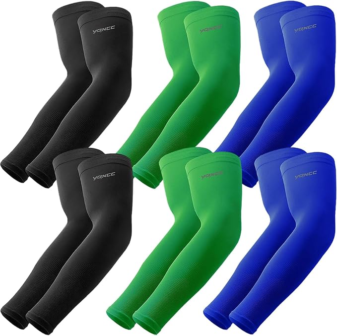 YQXCC Arm Sleeves Cooling UV Sun Protection Sport Compression for Men Women | UPF50, Tattoo Coverage, Lightweight, Breathable, Seamless Cover Arms, Daily Wear, Outdoor Work, Basketball Baseball Golf