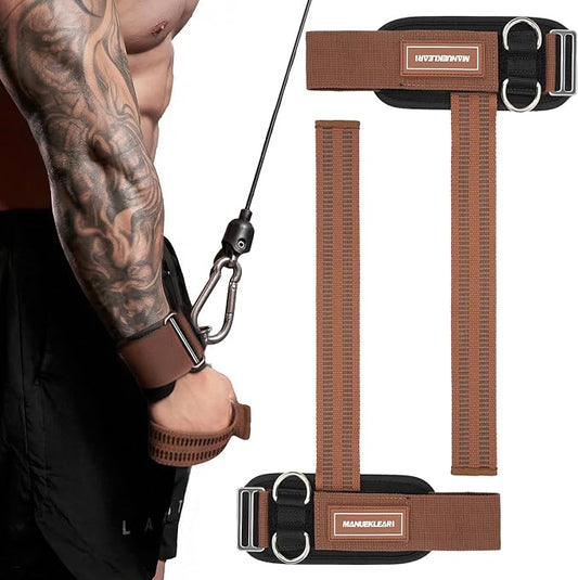 M MANUEKLEAR Wrist Straps for Weightlifting, Gym Lifting Straps with D Rings for Cable Machine,Weight Lifting Wrist Wraps for Men Women