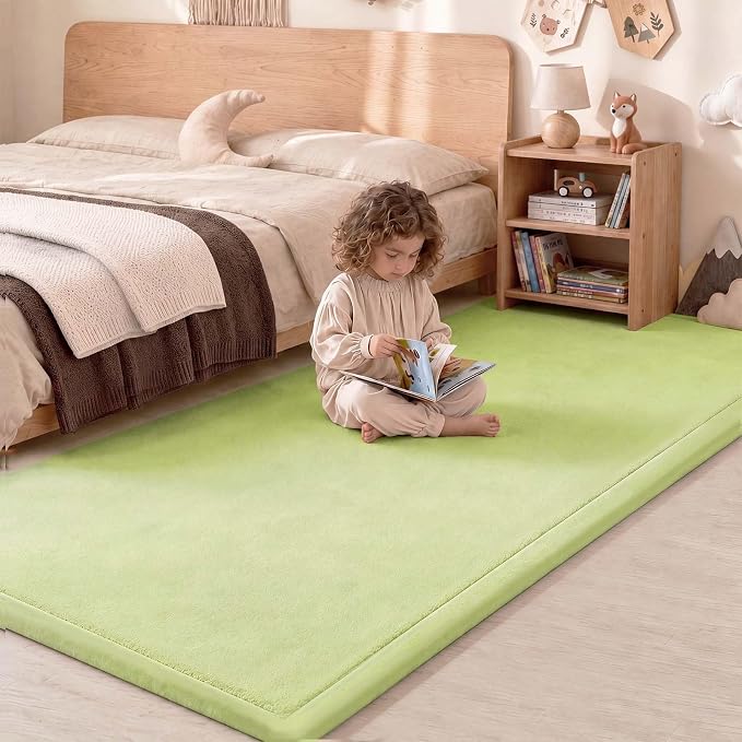 1.3" Thick Baby Play Mat for Floor,28x72 Bedside Rugs, Non-Slip | Ultra Soft Playmat for Baby,Tummy Time Foam Mats,Cushioned for Infant,Kids and Toddler Crawling,Easy Care