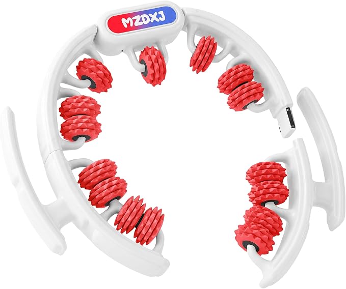 Cellulite Massage Tool, Anti-Cellulite Roller- Lymphatic Drainage Massager - Muscle Roller, Deep Fascia Massage, Dimpled Skin Removal, Legs/Thighs/Buttocks (15 Wheel - Red)