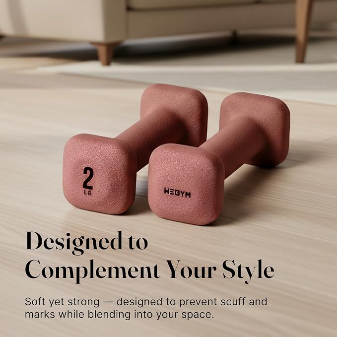 WeGym Square Dumbbells for Home Gym, Hand Weights for Strength Training