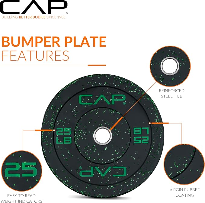 CAP Barbell Rubber Olympic Bumper Plate | Multiple Options/Colors