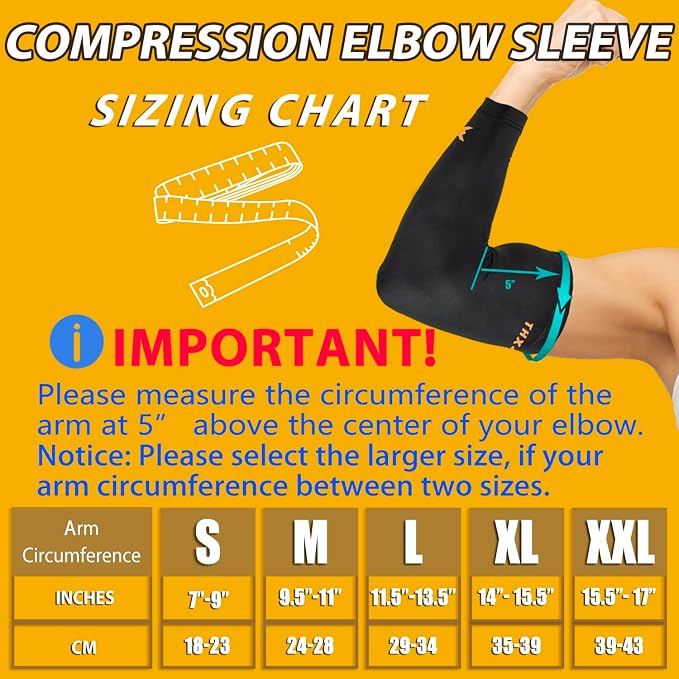 THX4COPPER Elbow Compression Sleeve(2 Pieces)-Copper Infused Support –Guaranteed Recovery Copper Elbow Brace-Idea for Workouts, Sports, Golfers, Tennis Elbow, Arthritis, Tendonitis-X-Large