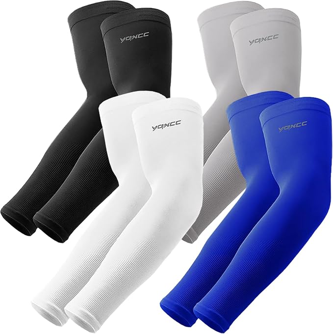 YQXCC Arm Sleeves Cooling UV Sun Protection Sport Compression for Men Women | UPF50, Tattoo Coverage, Lightweight, Breathable, Seamless Cover Arms, Daily Wear, Outdoor Work, Basketball Baseball Golf
