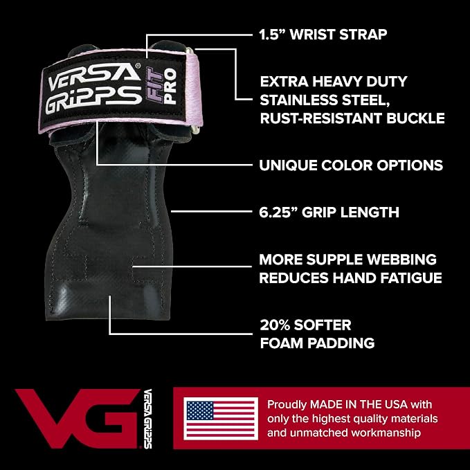 VERSA GRIPPS® FITPRO Wrist Straps, Choose Size and Color | Longer Grip, 20% Softer Foam, On-Trend Colors, Handcrafted in the USA