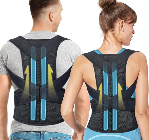 Fitsupport Back Brace Posture Corrector for Women and Men Back Lumbar Support Shoulder Posture Support for Improve Posture Provide and Back Pain Relief XLarge(Pack of 1)
