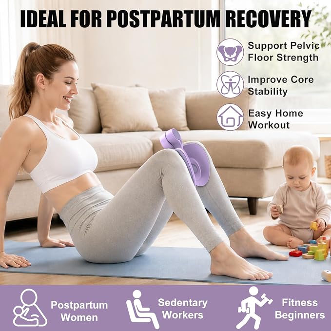 Pelvic Floor Exercise Devices 35lb Resistance Kegel Thigh Trainer with Band | Pelvic Floor Muscle Training, Inner Thigh Exerciser, Postpartum Recovery Support for Women, Suitable for Women and Men