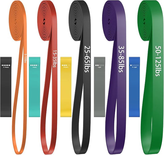 Pull Up Bands, Resistance Bands Set, Exercise Workout Bands for Men & Women, Ideal for Body Stretching, Physical Therapy and Muscle Training