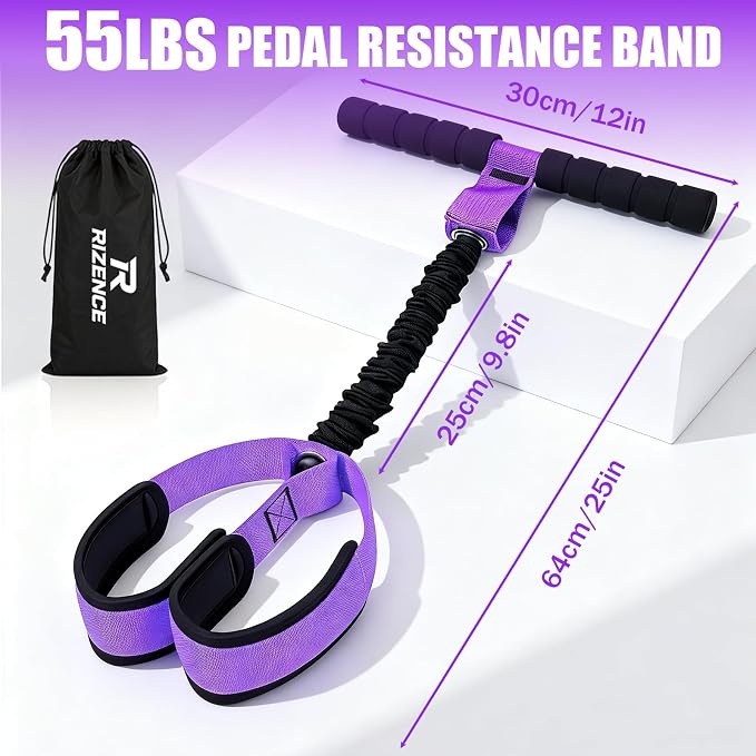 2026 Upgrade Pedal Resistance Bands with Handle - Multifunction Thickened Latex Tubes Foot Pedal Resistance Band - Fashion Puller Sit Up Equipment for Men Women for Full Body Exercise