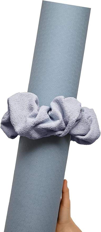 Yoga Mat Scrunchie Yoga Mat Strap Carrier Pilates Mat Holder | Holds Your Yoga Mat in Style, Adjustable & Stretchy Yoga Mat Band, Fits Most Standard Yoga Mats (mat not included),Yoga Gifts