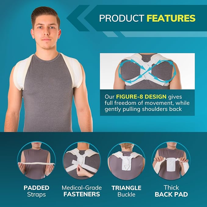 BraceAbility Pediatric Clavicle Fracture Figure-8 Brace for Broken Collarbone in Small Children (XS)