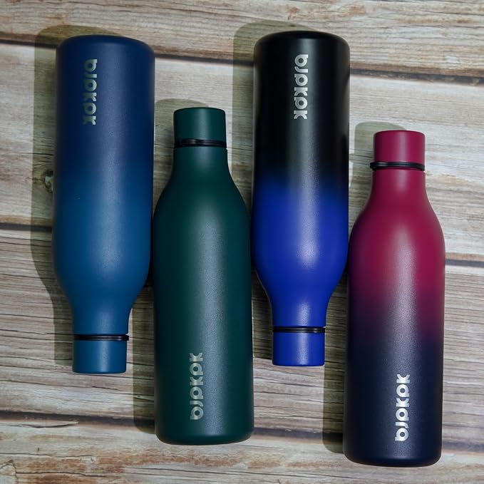 BJPKPK 25oz Insulated Water Bottle, Stainless Steel Bottle with Carry Strap | Keep Cold & Hot Vacuum Insulation, Leak-Proof BPA-Free Design, Slim Bottle Fits Most Cup Holders for Gym, Office & Travel