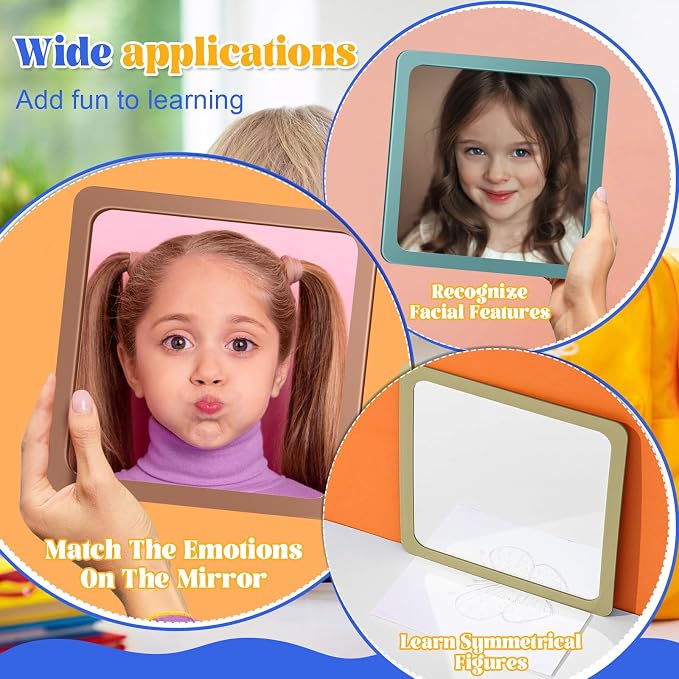 10 Pcs Small Mirrors for Craft 6 x 6 Mirror for Kid,Gray Colors | Shatterproof Mirrors in Bulk for Kids for Baby School Classroom Craft Chick Bird Brooders Grow out Pens
