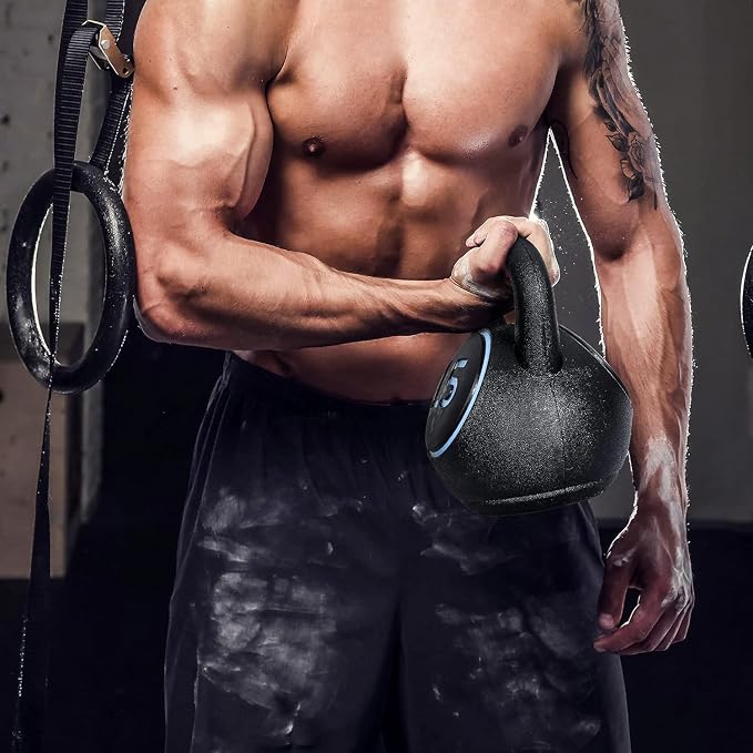 ZENY Kettlebell Sets, 4-Piece Kettlebells 5lb, 10lb, 15lb, 20 lb | Wide Handles, Strength Strainging, Home Gym, Full Body Workout Equipment