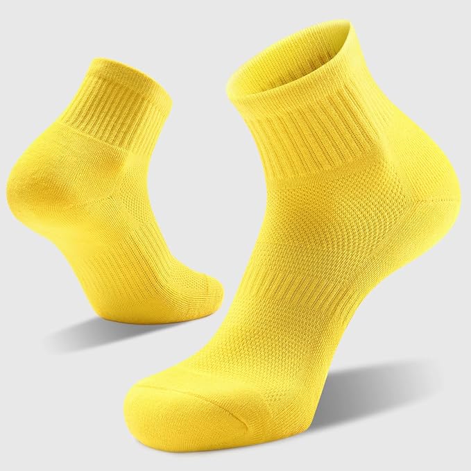 FITRELL 6 Pack Men's Athletic Ankle Socks Cushioned Sports Running Socks 7-9/9-12/12-15