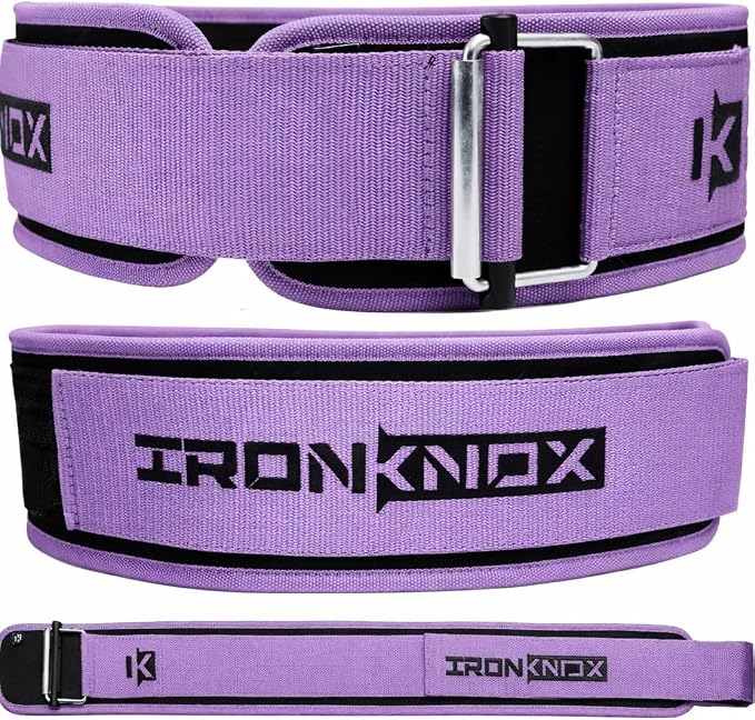 Premium Weight Lifting Belt, 4 Inch Weight Belt for Men and Women with Self Locking Metal Buckle for Maximum Support, Weightlifting Belt for Squat or Deadlift, Durable Gym Belt for Men