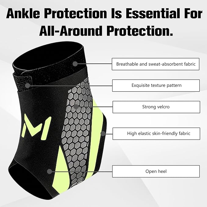 2 Pack Ankle Brace Compression Support Stabilizer for Men Women, Adjustable Lace up Ankles Sock,Basketball Ankle with Straps for Breathable Support for Sports Training and Daily Activity
