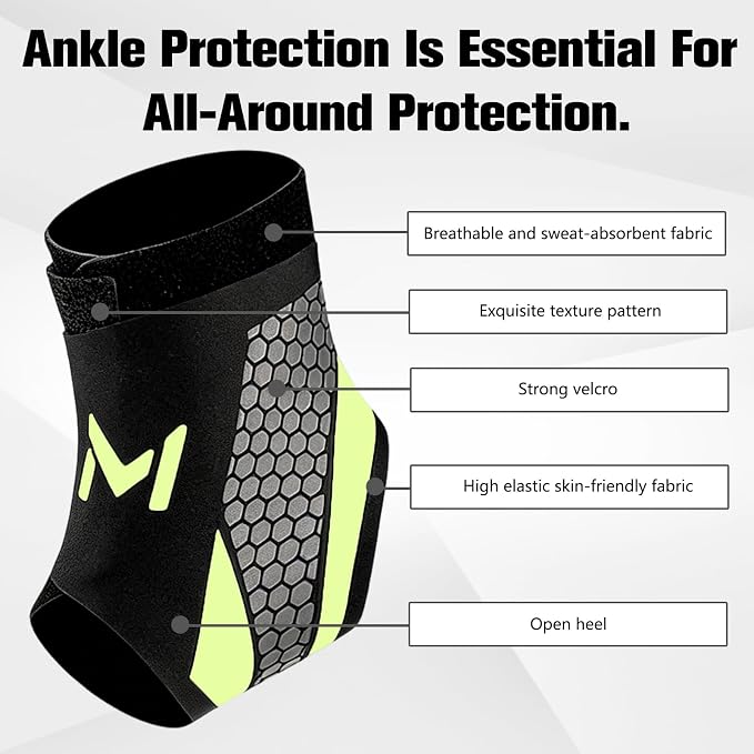 2 Pack Ankle Brace Compression Support Stabilizer for Men Women, Adjustable Lace up Ankles Sock,Basketball Ankle with Straps for Breathable Support for Sports Training and Daily Activity