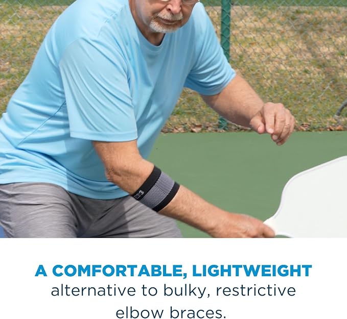 OrthoSleeve ES3 Elbow Brace for Tendonitis and Tennis and Golfer's Elbow, and General Pain and Forearm Pain Relief - Lightweight & Breathable