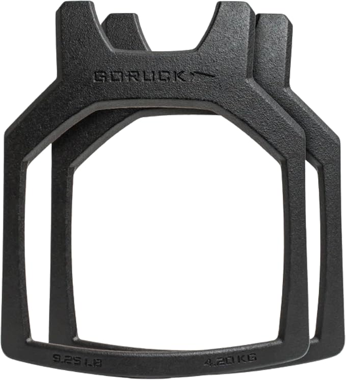 GORUCK Curved Ruck Plate 2 Pack for Rucking Weight Vest | Cast Iron Weighted Vest Plates, Chest Cutout for Easier Breathing, Powder Coated, Fits GORUCK Rucking Weight Vest Only